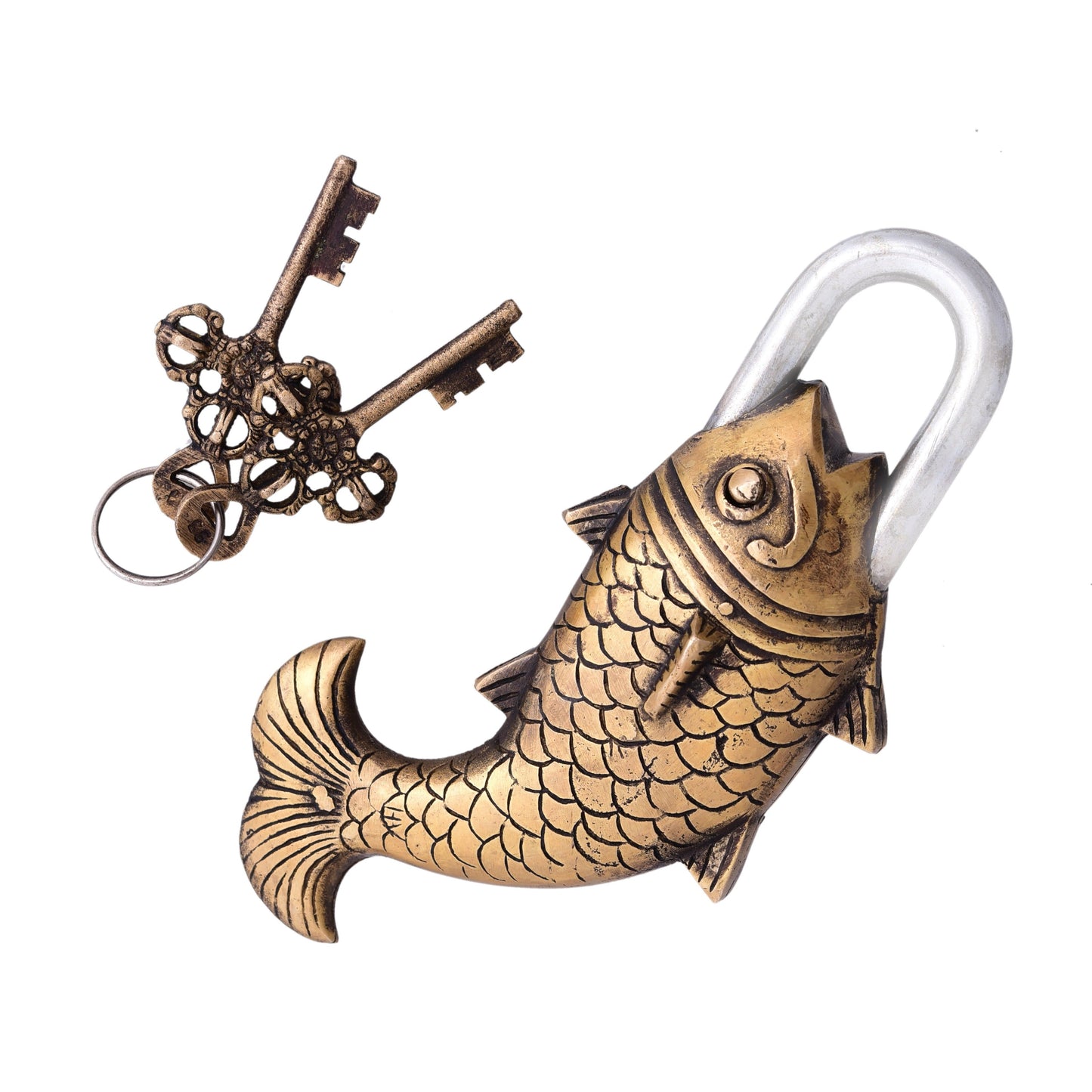 Brass Fish Door Lock (3 Inch)