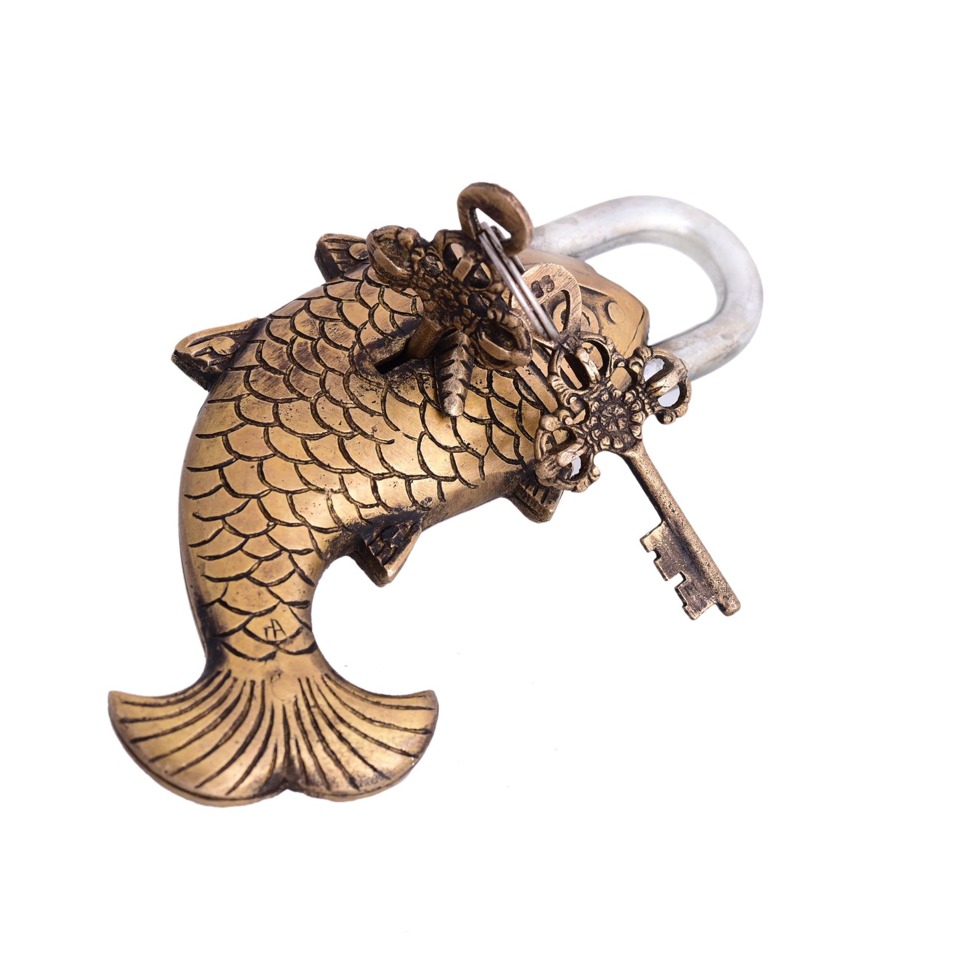Brass Fish Door Lock (3 Inch)
