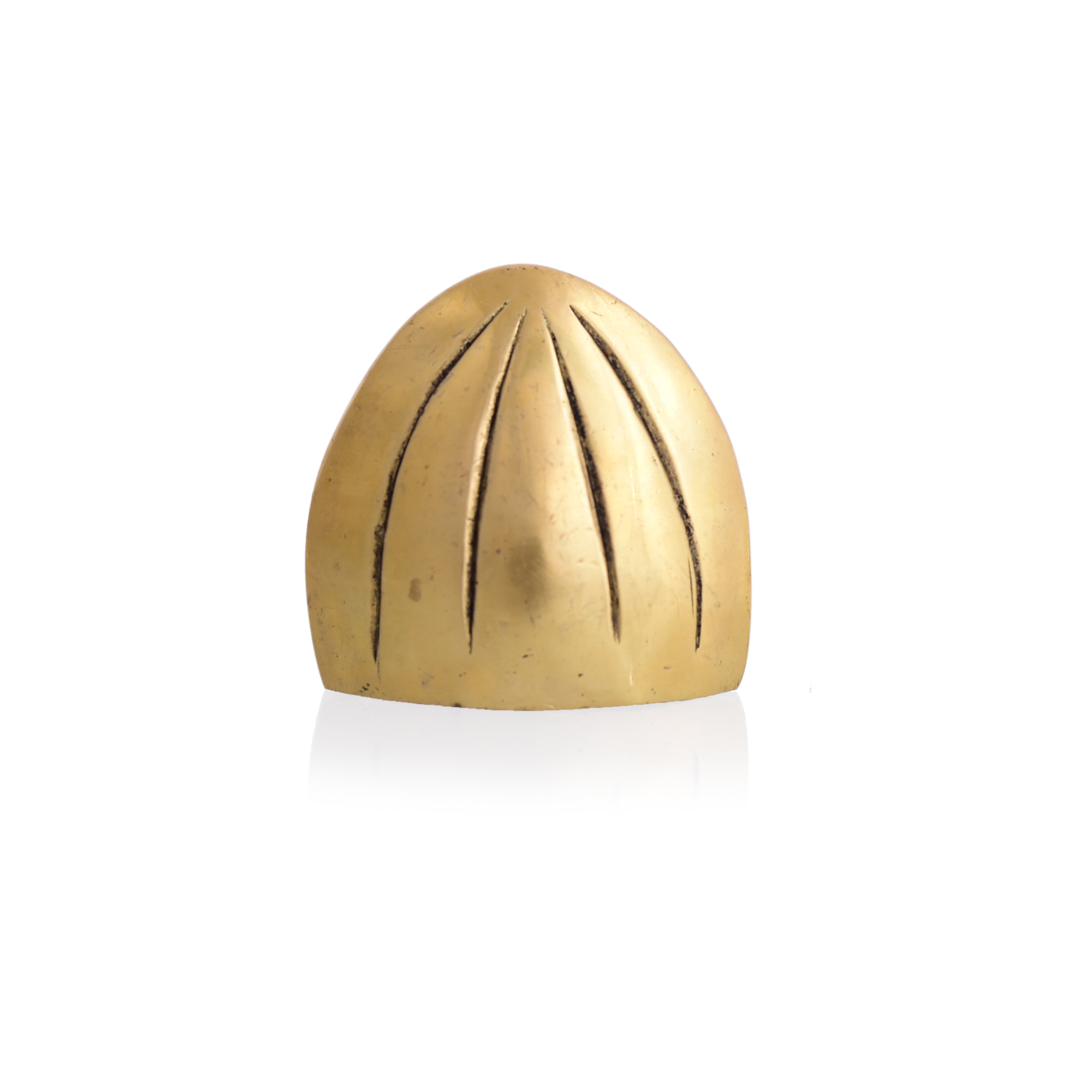 Brass Coconut Shape Ganesha Idol (2.2 Inch)
