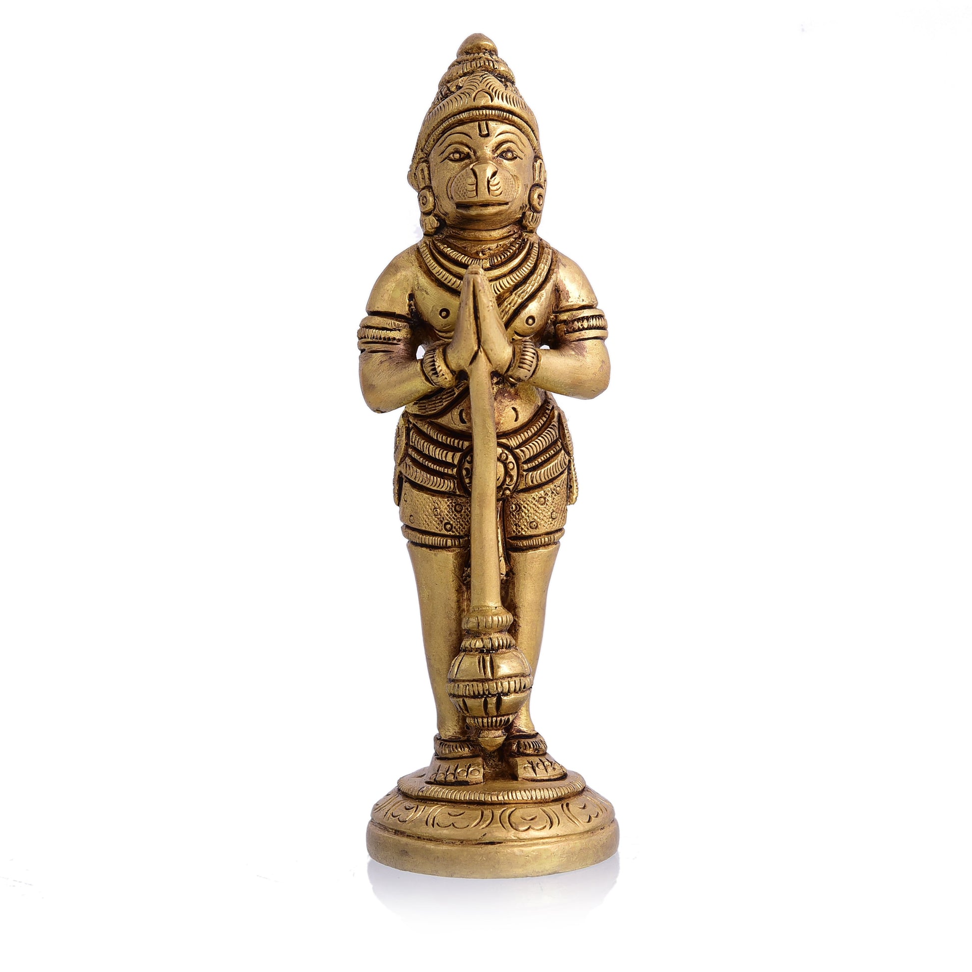 Brass Standing Hanuman Superfine Idol (5.5 Inch)