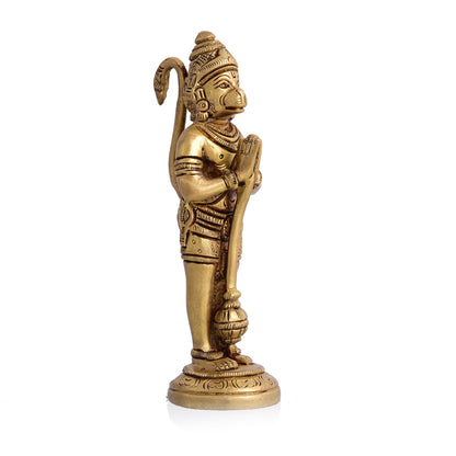 Brass Standing Hanuman Superfine Idol (5.5 Inch)