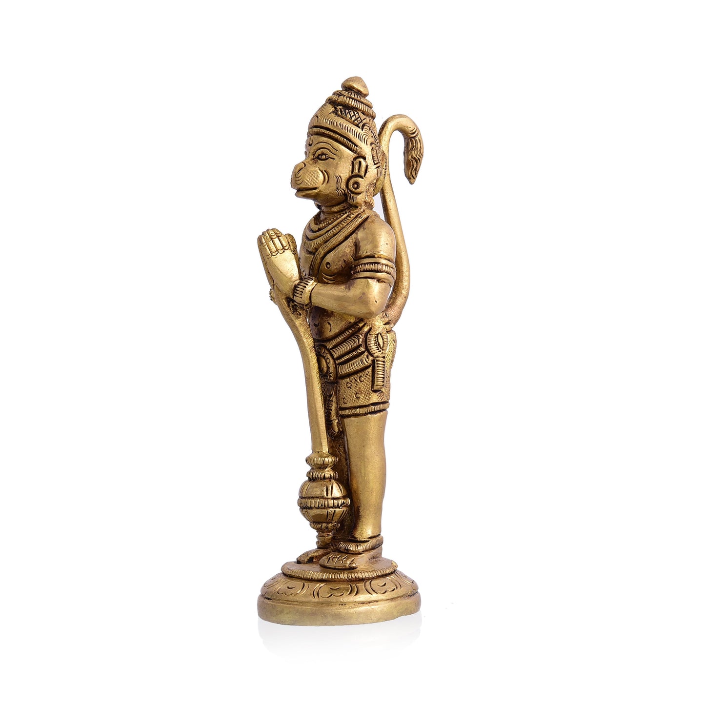 Brass Standing Hanuman Superfine Idol (5.5 Inch)