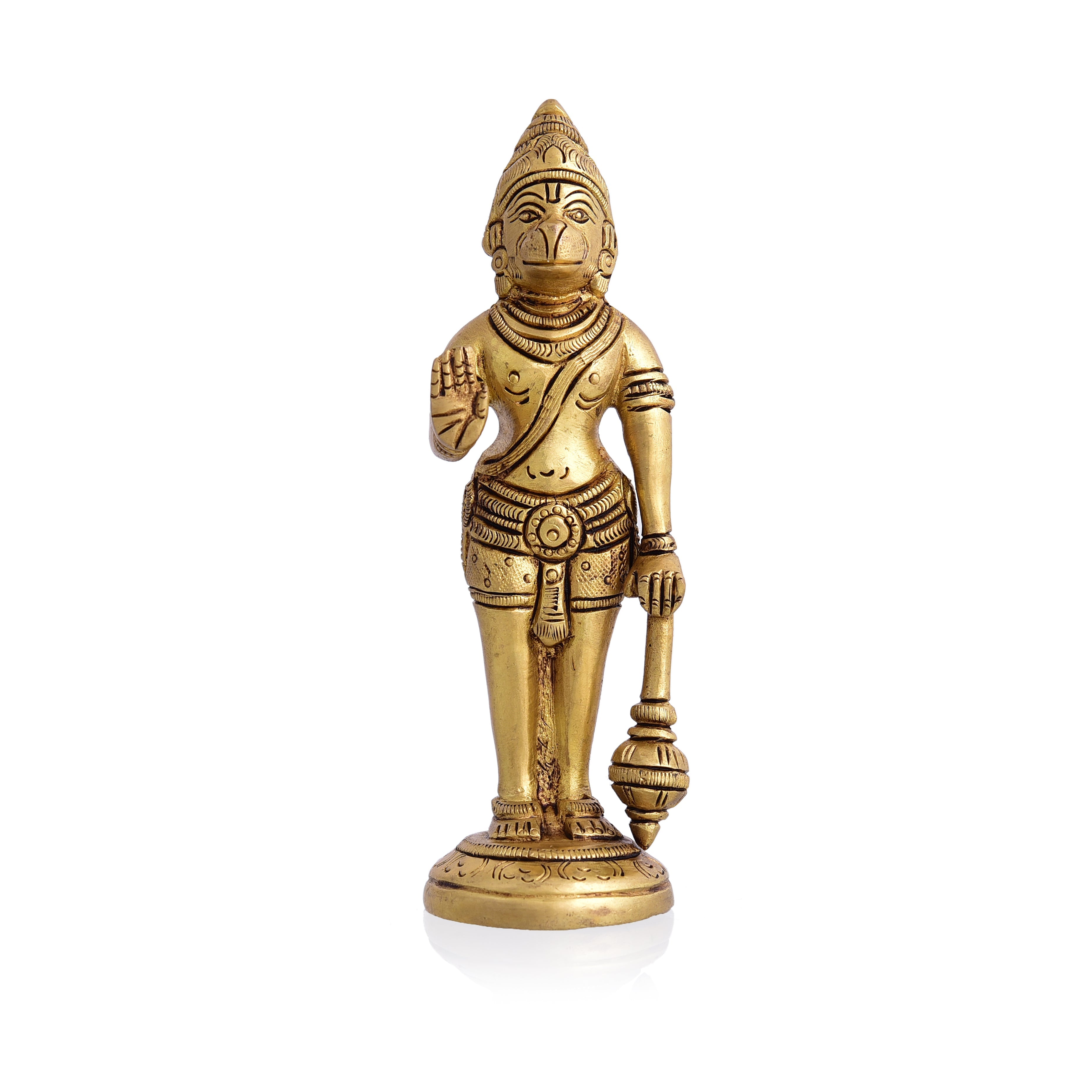 Brass Standing Hanuman Superfine Idol (5.3 Inch)