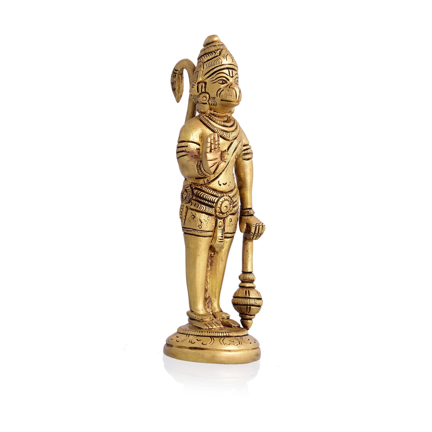 Brass Standing Hanuman Superfine Idol (5.3 Inch)