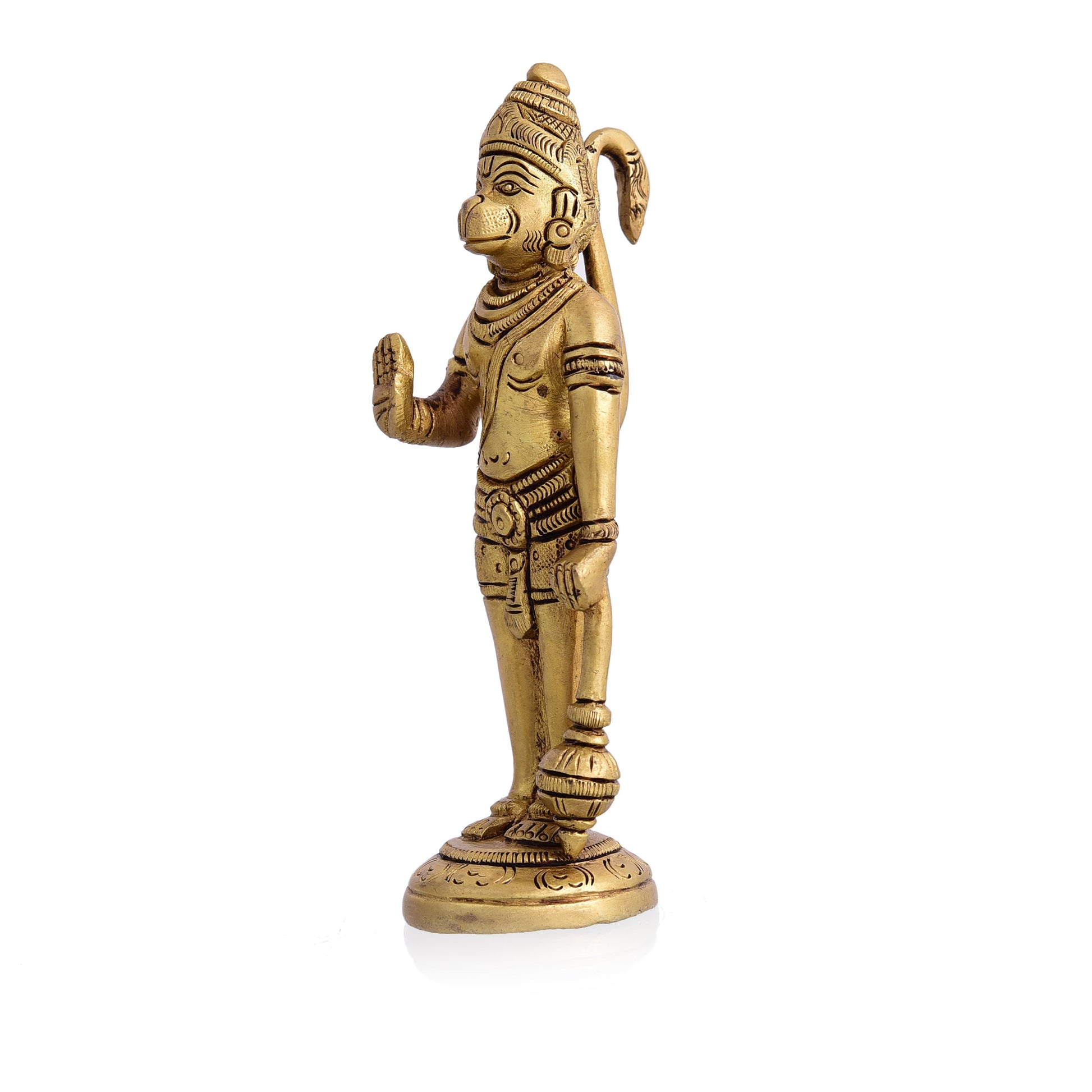 Brass Standing Hanuman Superfine Idol (5.3 Inch)