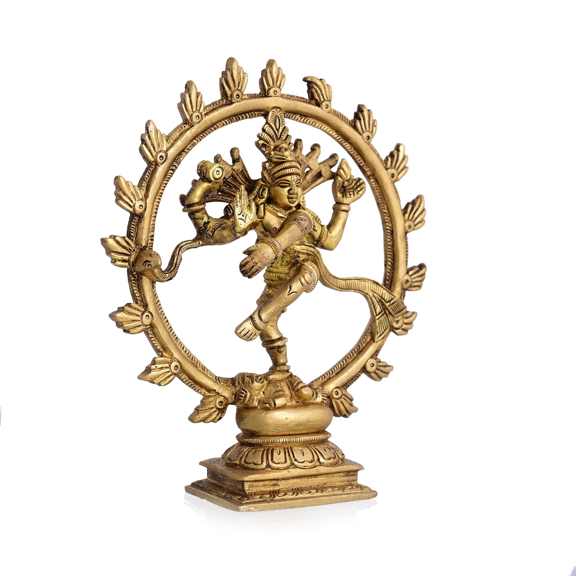 Brass Superfine Nataraja Dancing Shiva Statue (6.5 Inch)