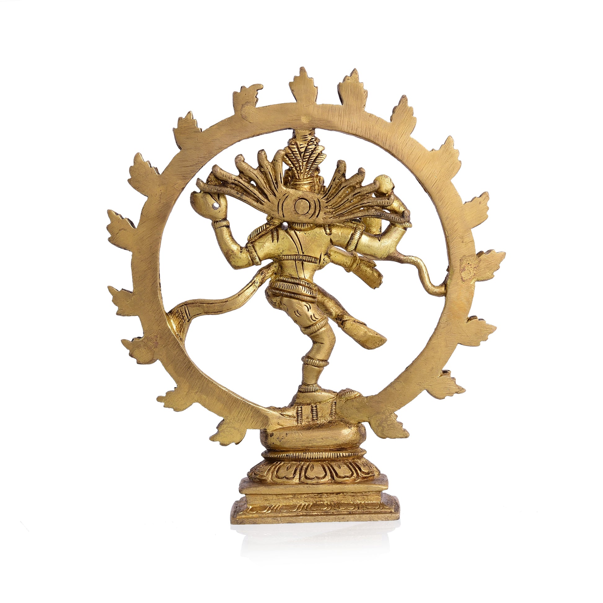 Brass Superfine Nataraja Dancing Shiva Statue (6.5 Inch)