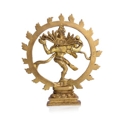 Brass Superfine Nataraja Dancing Shiva Statue (6.5 Inch)