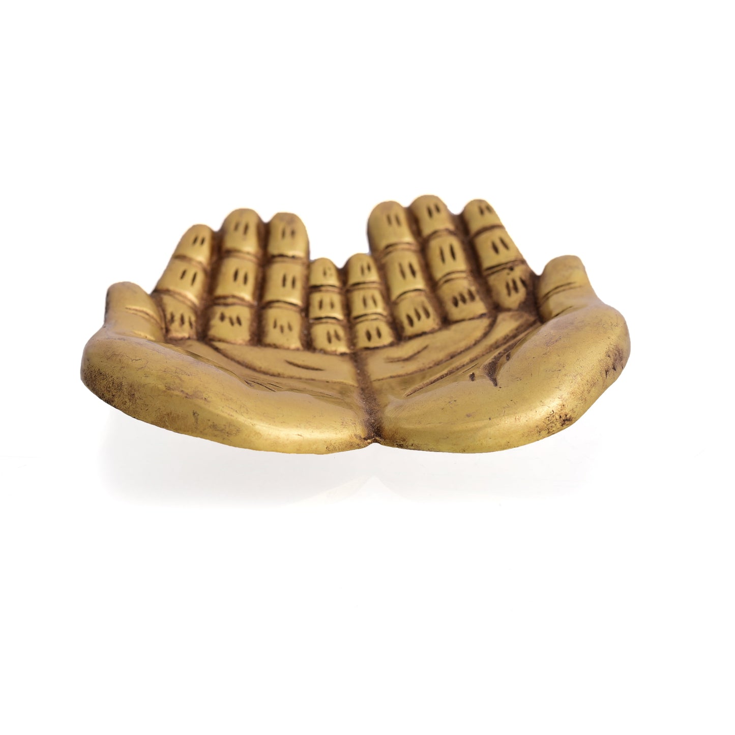 Brass Hand Shaped Dish/Plate (3.8 Inch)