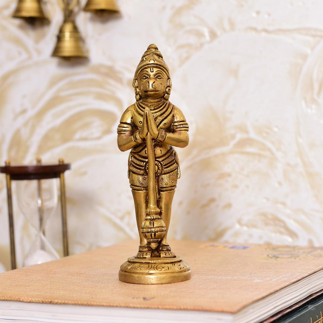 Brass Standing Hanuman Superfine Idol (5.5 Inch)