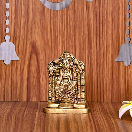 Brass Tirupati Balaji/Venkateshwar Idol (3 Inch)