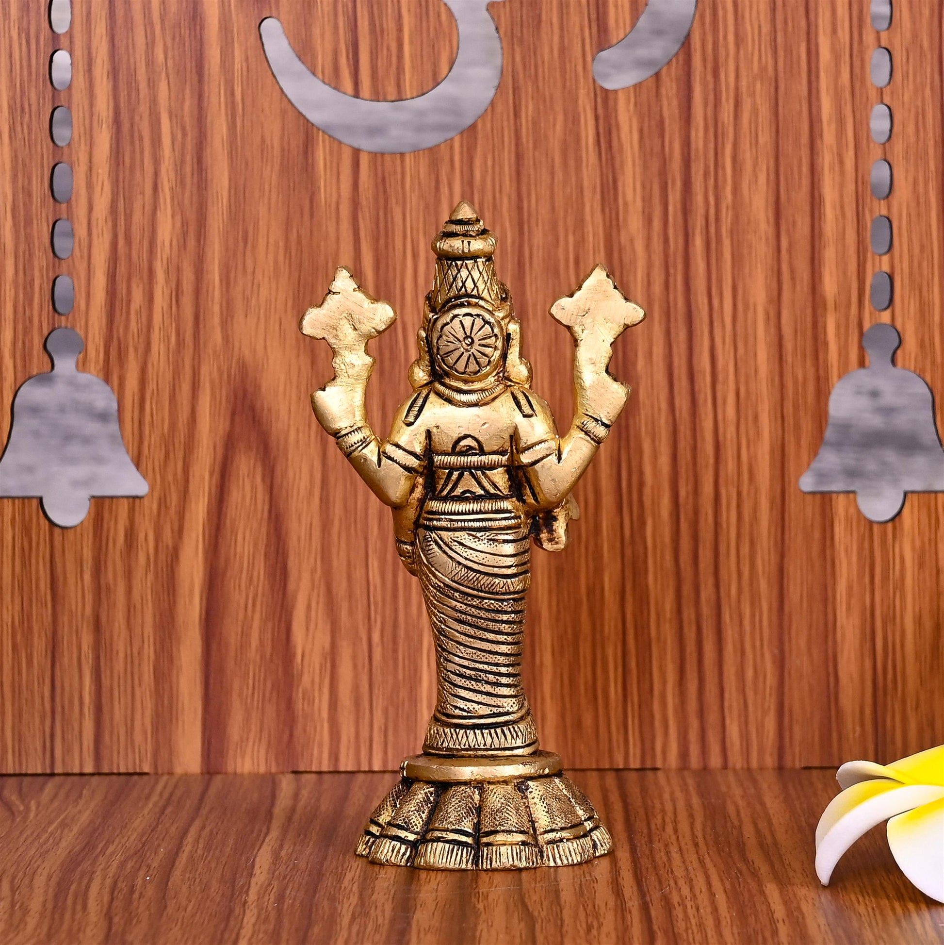 Brass Tirupati Balaji/Venkateshwar Idol (4.5 Inch)