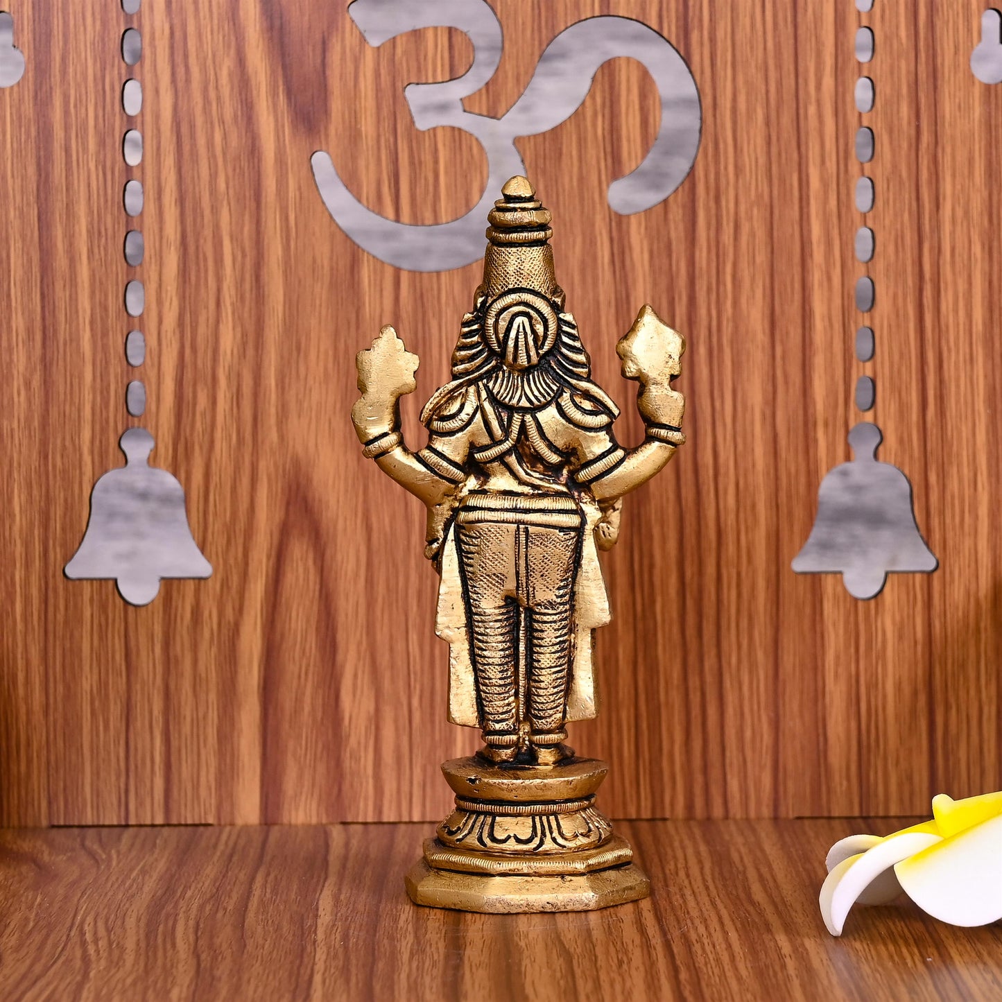 Brass Tirupati Balaji/Venkateshwar Idol (6 Inch)