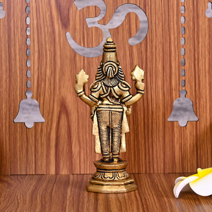 Brass Tirupati Balaji/Venkateshwar Idol (6 Inch)