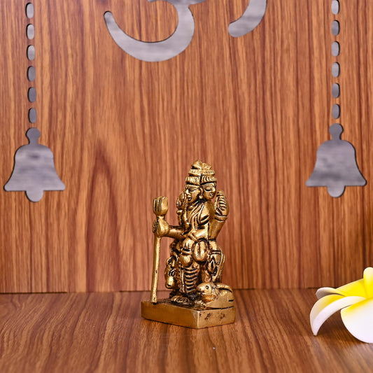 Brass Lord Dattatreya Idol (3 Inch)