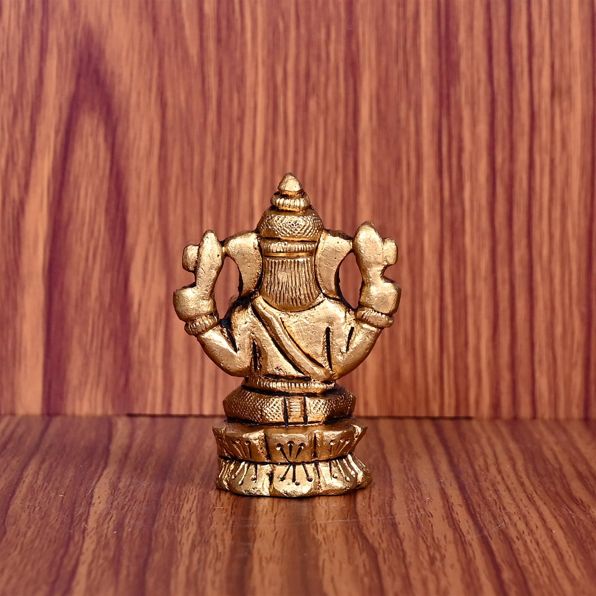 Brass Blessing Ganesha Idol (2.2 Inch)