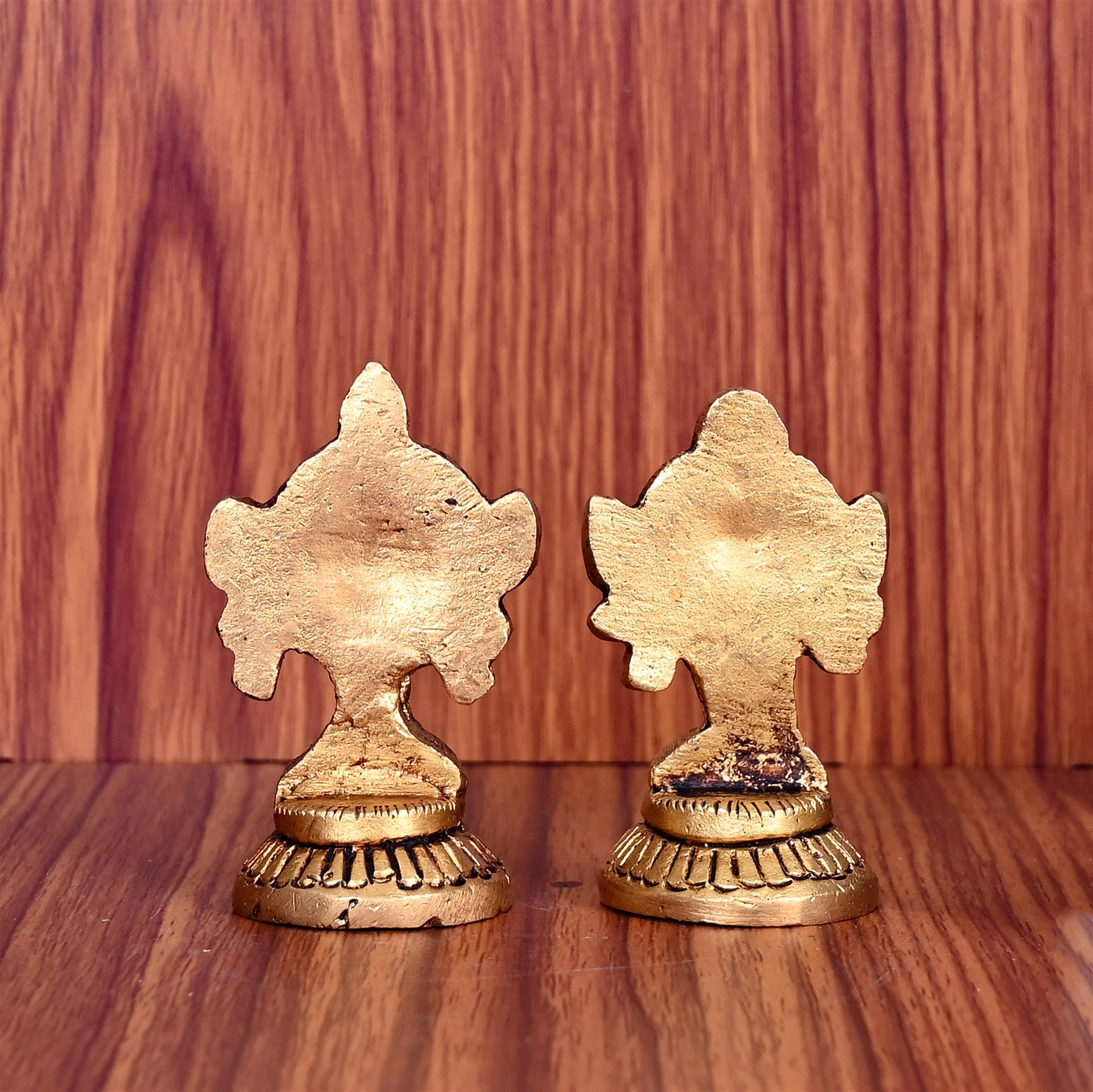 Brass Shankh Chakra Decor Set (2 Inch)