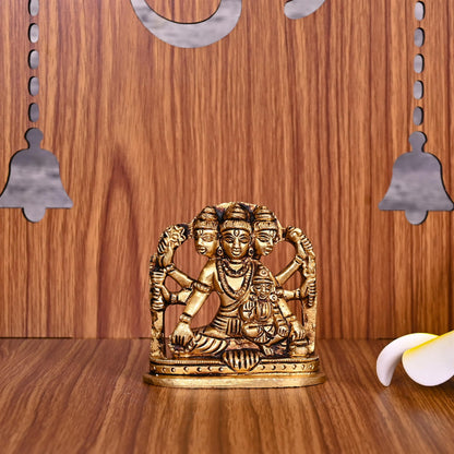Brass Lord Dattatreya Idol (2.5 Inch)