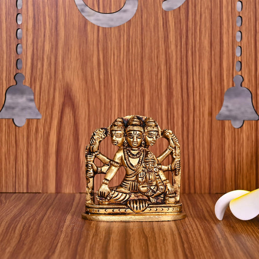Brass Lord Dattatreya Idol (2.5 Inch)