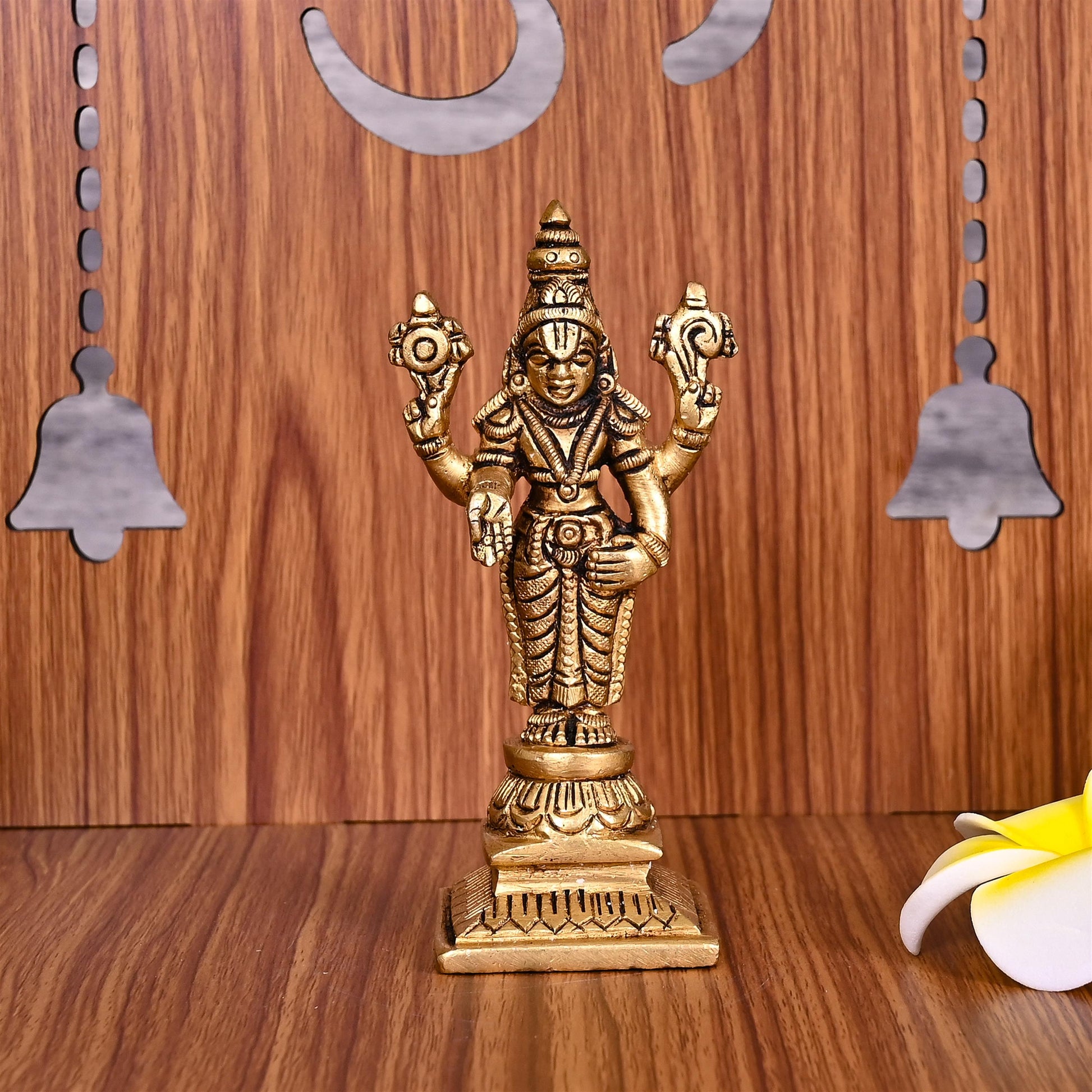Brass Tirupati Balaji/Venkateshwar Idol (4.5 Inch)