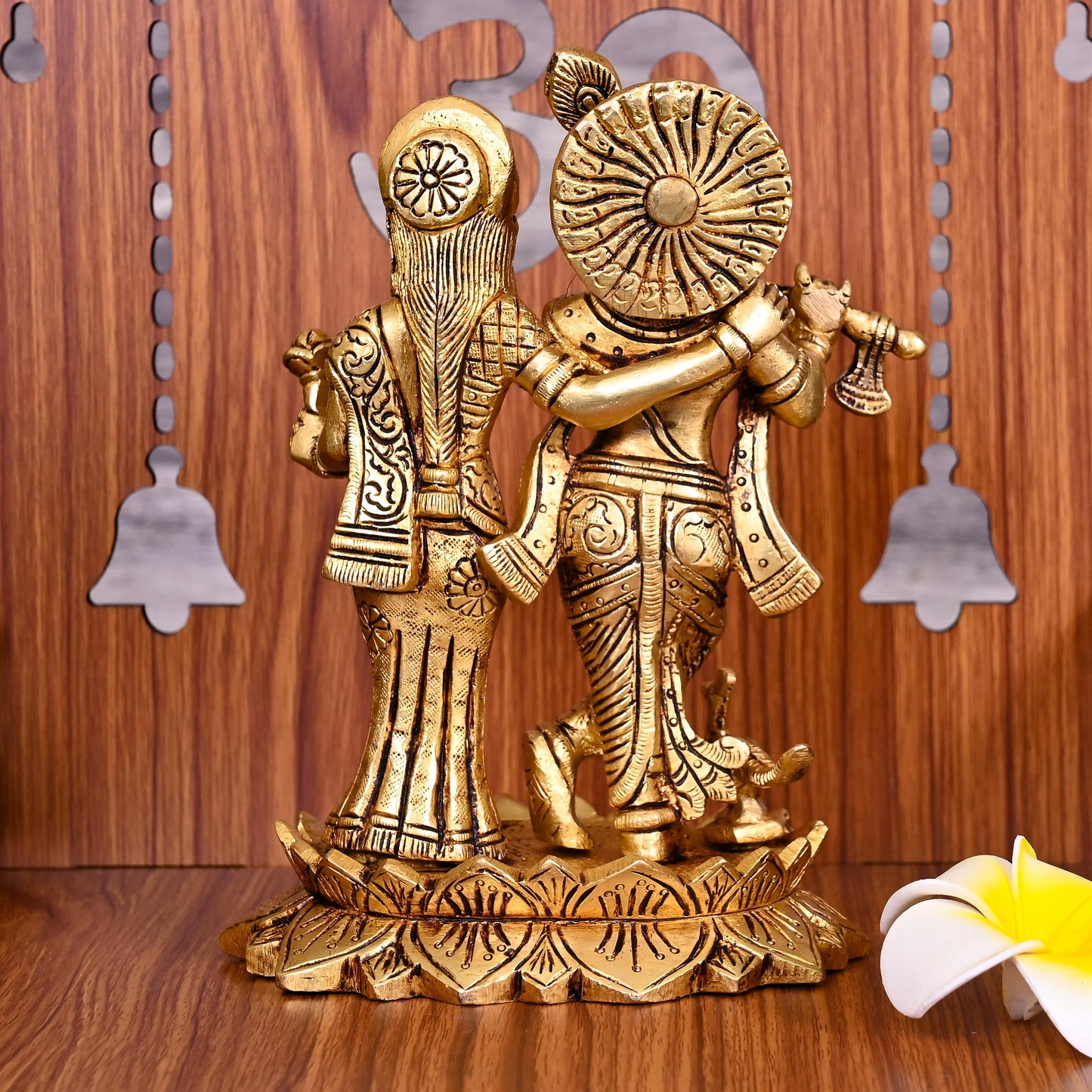Brass Radha Krishna Idol (6.5 Inch)