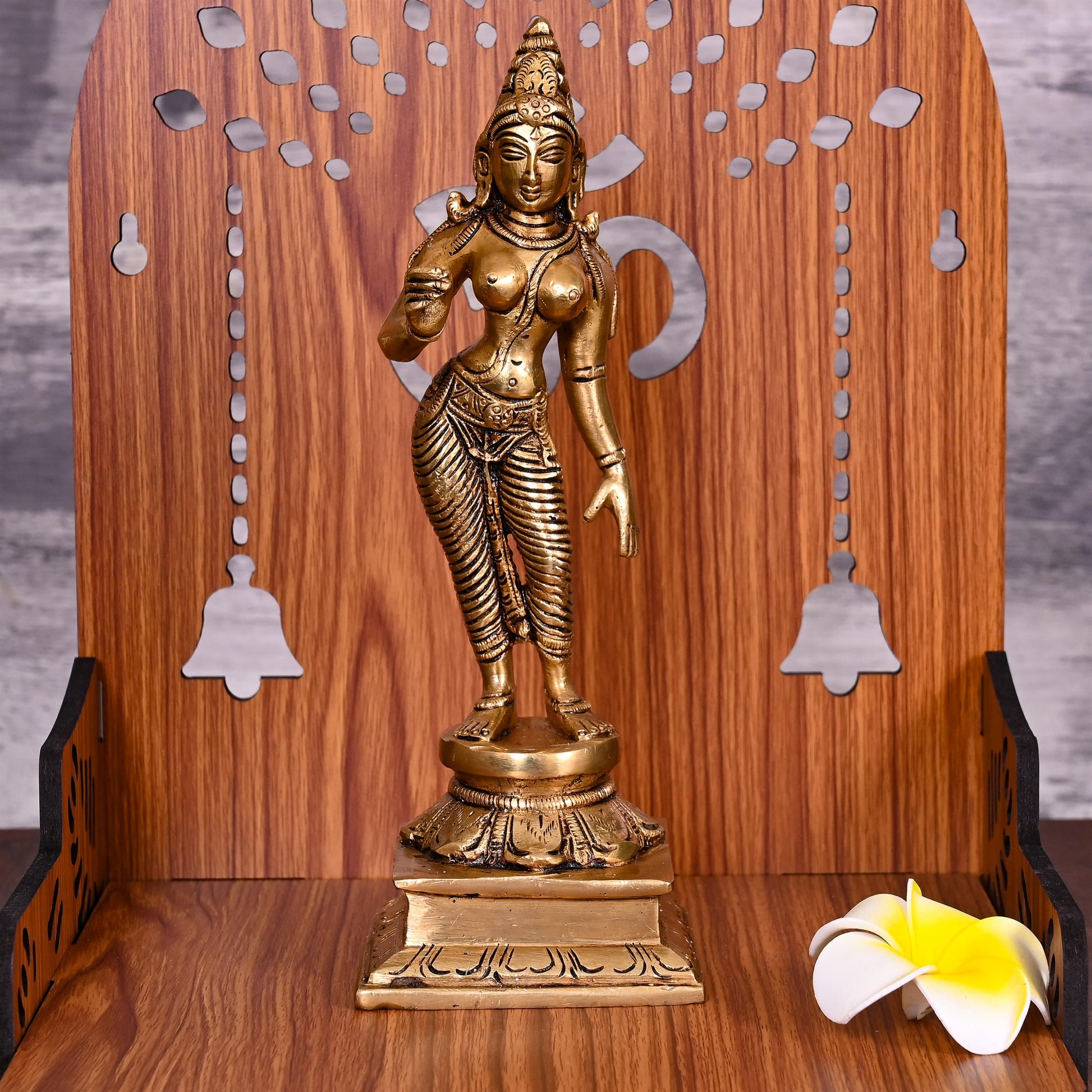 Brass Superfine Goddess Parvati Idol (9 Inch)