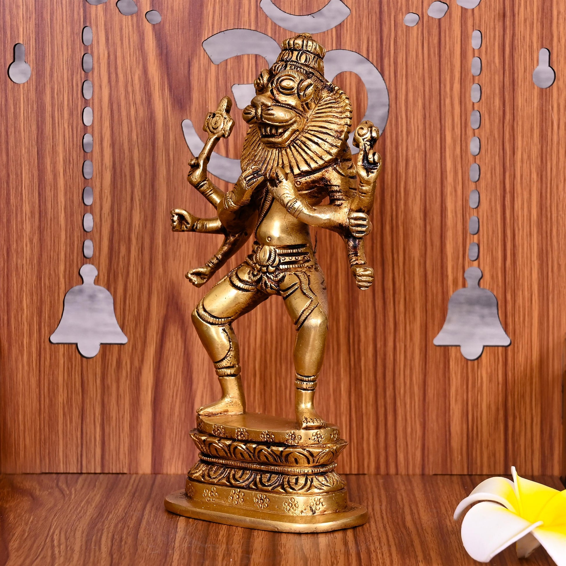 Brass Mayapur Narasimha Avatar Idol (7.5 Inch)
