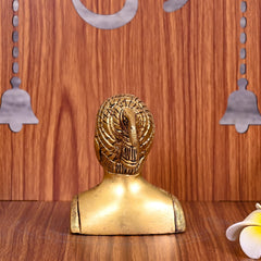 Brass Chatrapati Shivaji Maharaj Bust (3.5 )