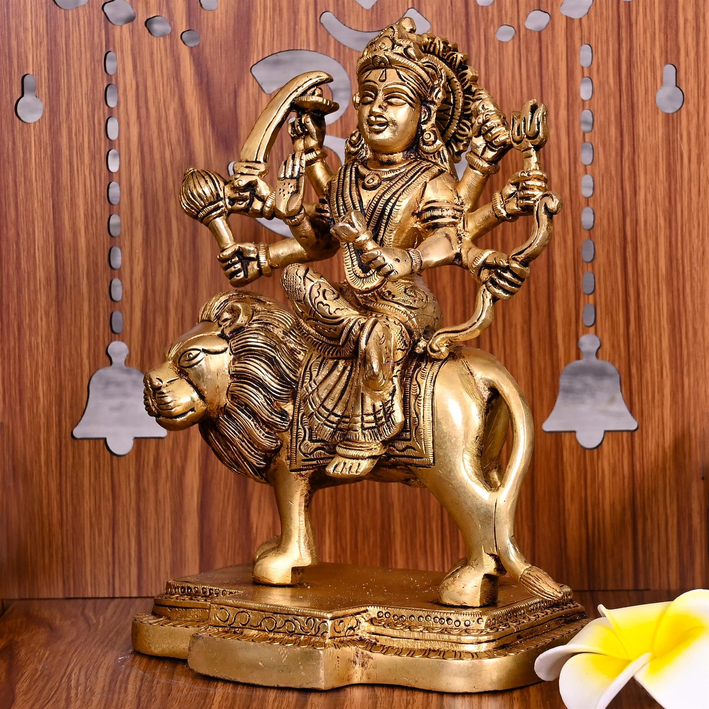 Brass Goddess Durga Statue (8.5 Inch)