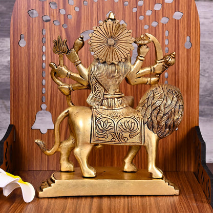 Brass Goddess Durga Statue (8 Inch)