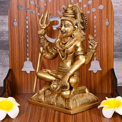Brass Lord Shiva Idol Statue (8.5 Inch)