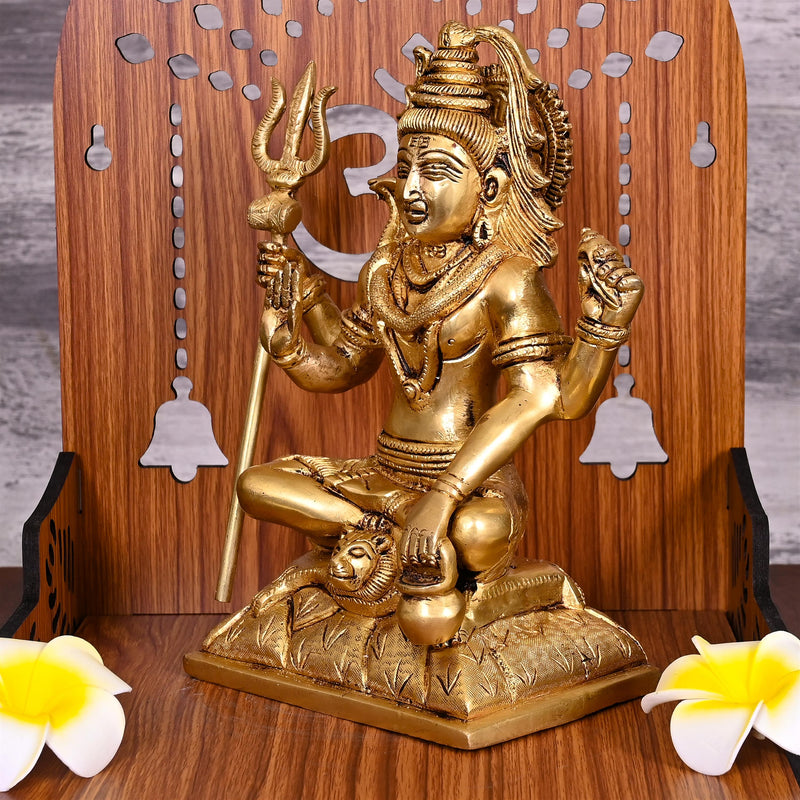 Brass Lord Shiva Idol Statue (8.5 Inch)