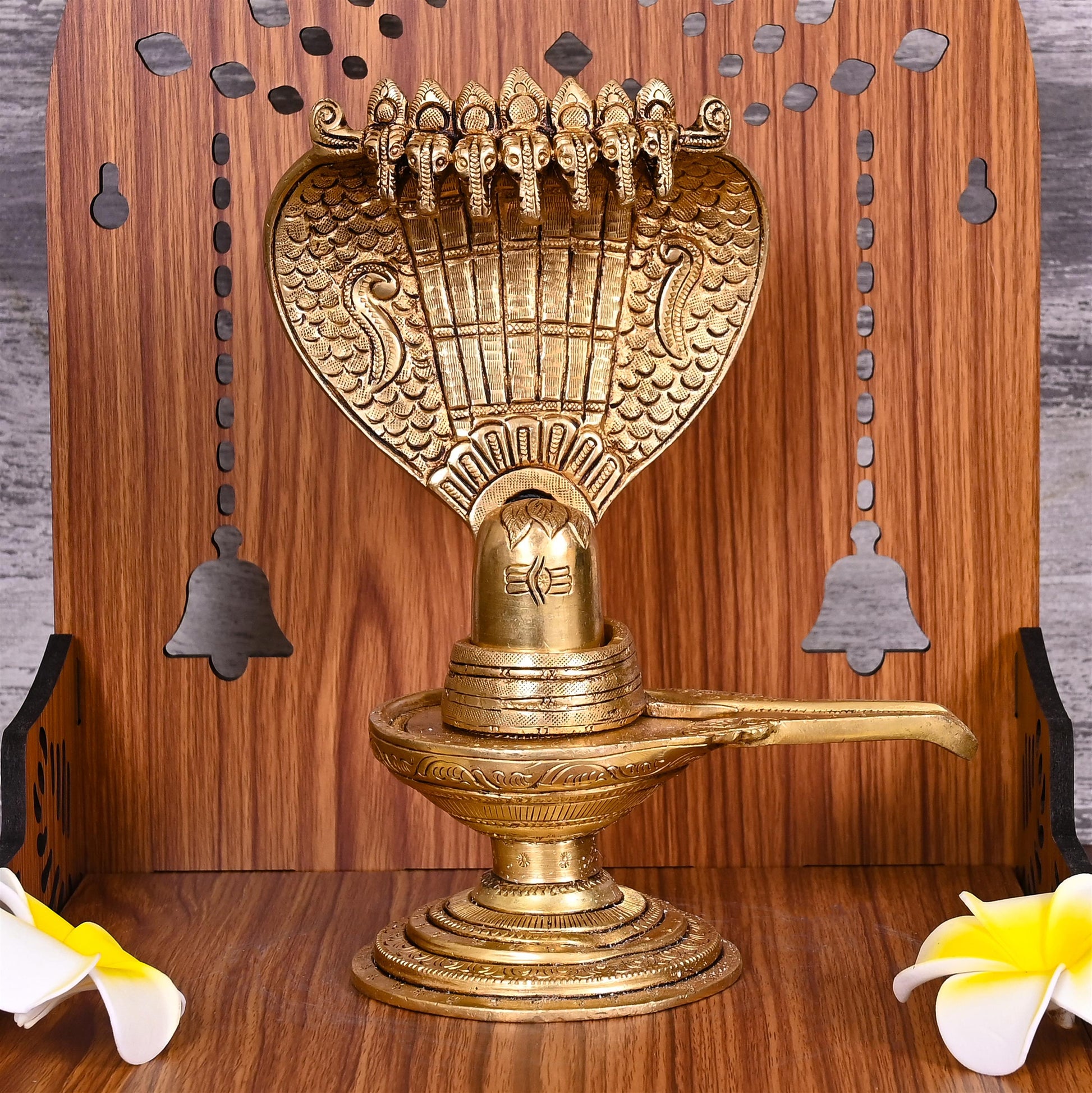 BRASS SHIVLING/SHIVLINGAM IDOL (8")