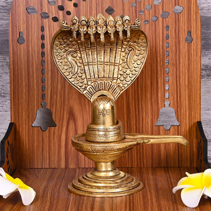 BRASS SHIVLING/SHIVLINGAM IDOL (8")