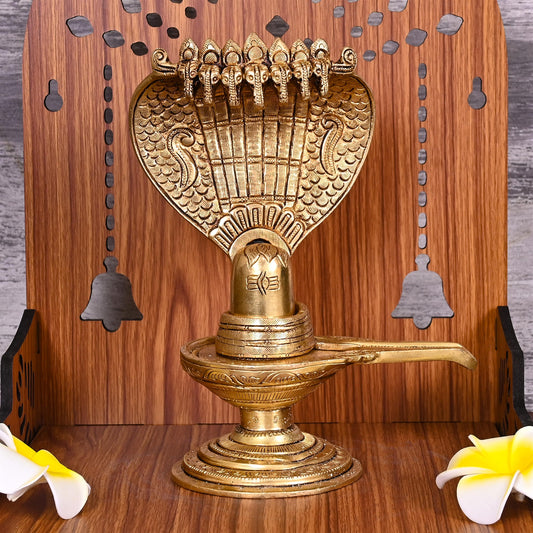 BRASS SHIVLING/SHIVLINGAM IDOL (8")