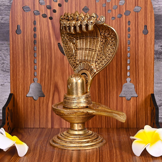 BRASS SHIVLING/SHIVLINGAM IDOL (8")