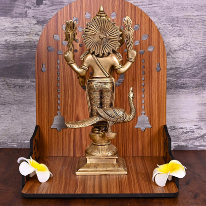 Brass Lord Murugan/Kartikeya Statue (11.5 Inch)