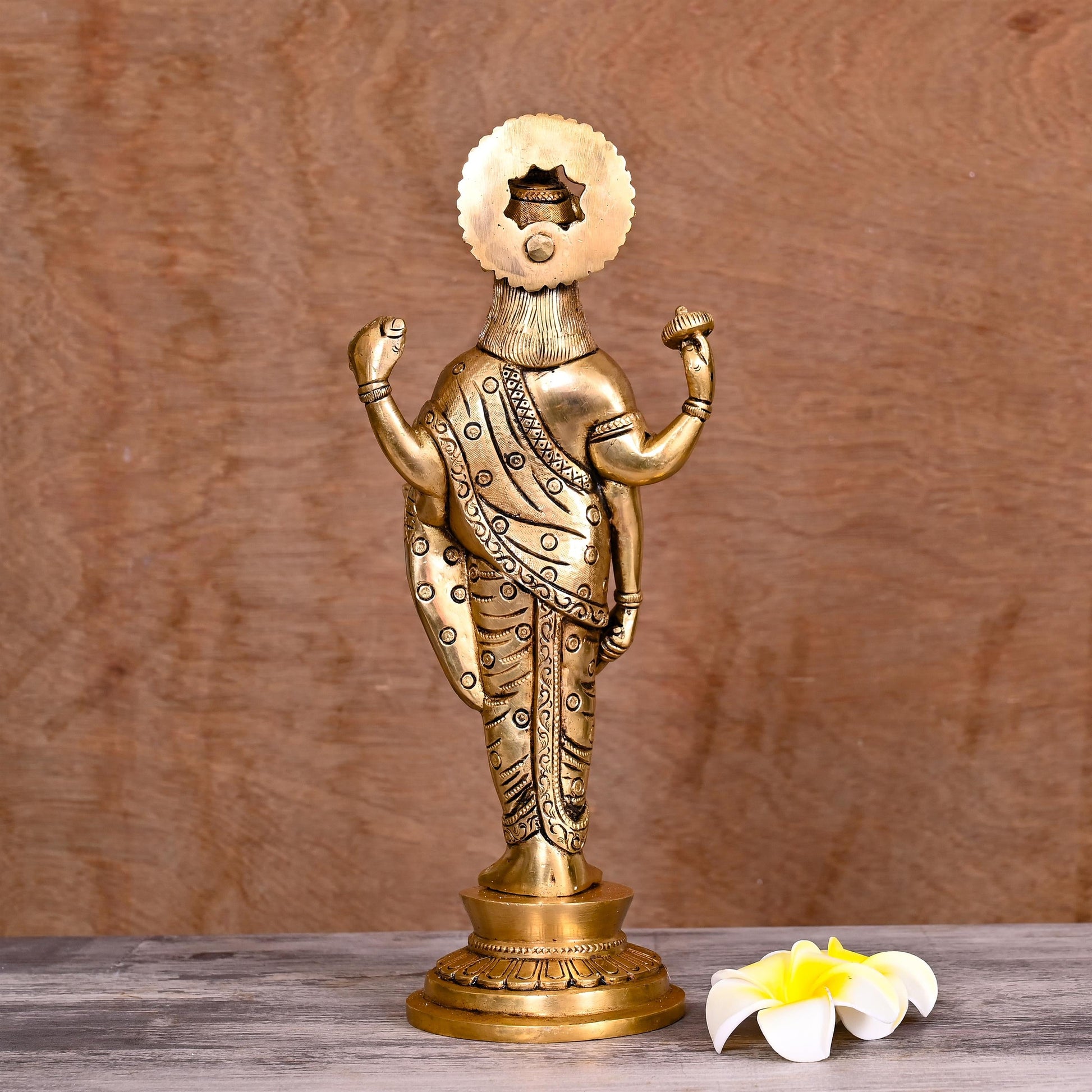 Brass Superfine Lord Dhanvantari Statue (12 Inch)