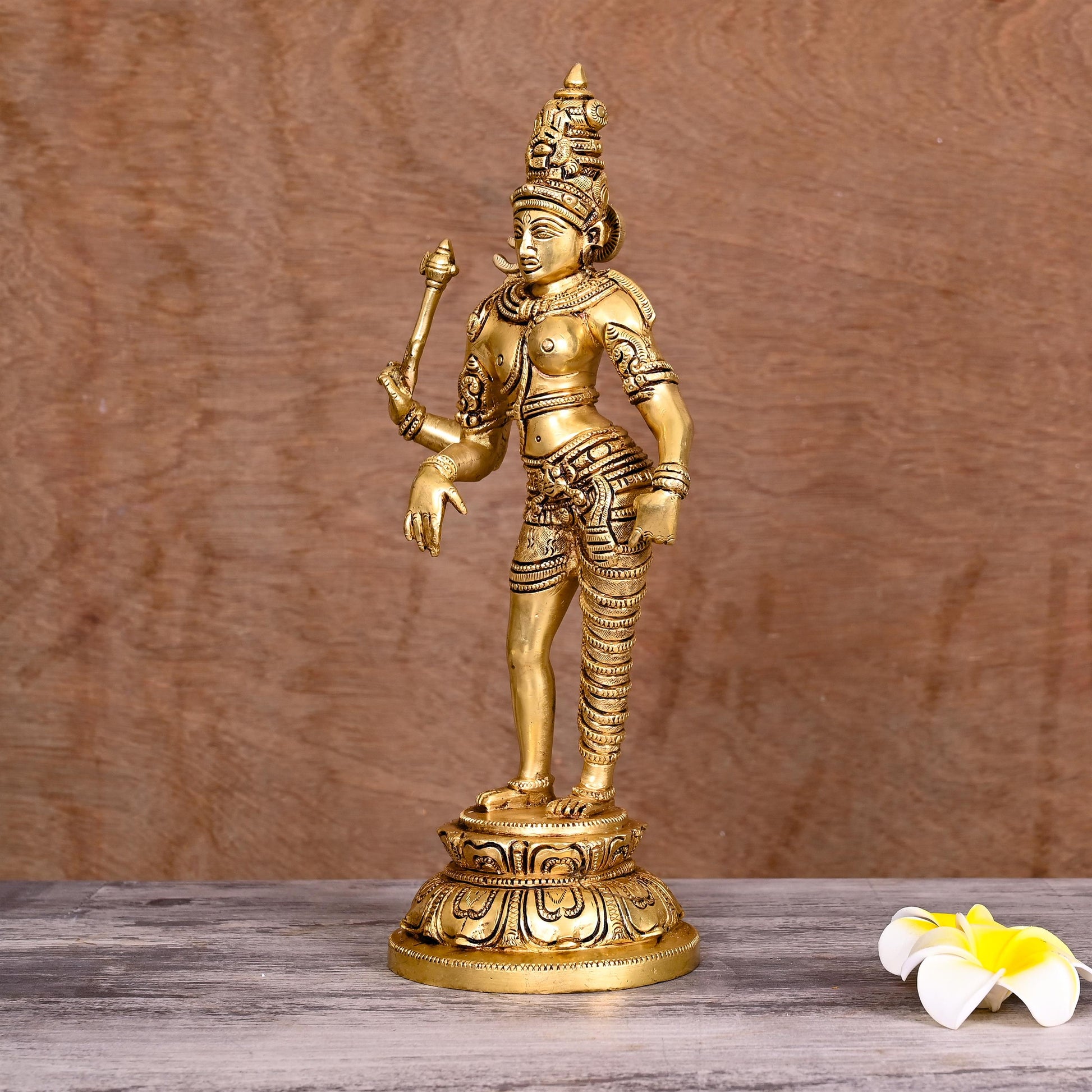 Brass Ardhanarishwara Idol (12.5 Inch)