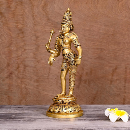 Brass Ardhanarishwara Idol (12.5 Inch)