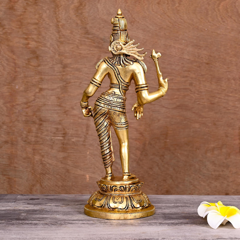 Brass Ardhanarishwara Idol (12.5 Inch)