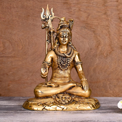 Brass Superfine Lord Shiva Statue (11.5 Inch)