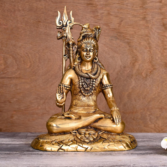 Brass Superfine Lord Shiva Statue (11.5 Inch)