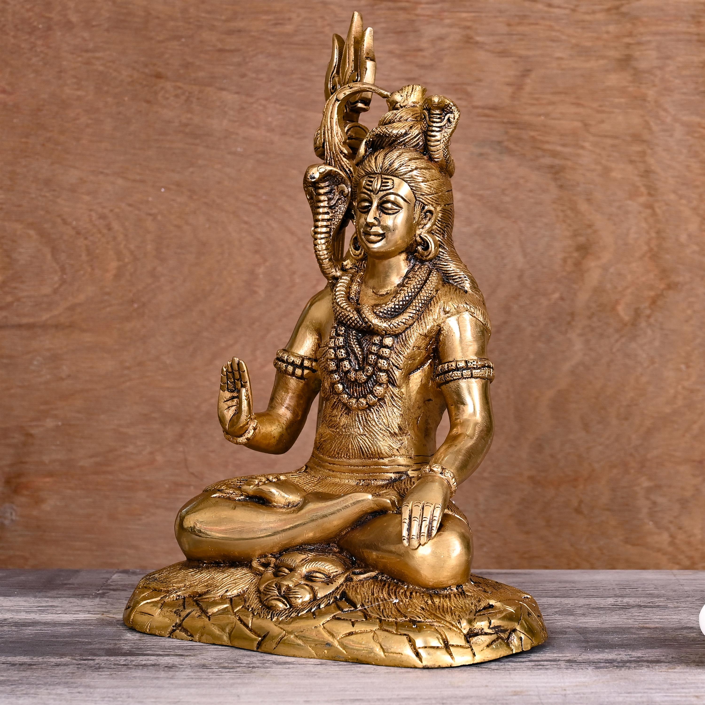 Brass Superfine Lord Shiva Statue (11.5 Inch)