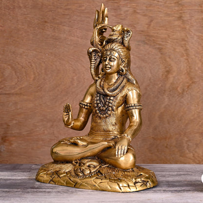 Brass Superfine Lord Shiva Statue (11.5 Inch)