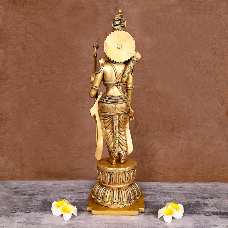 Brass Lord Ram Standing Statue  (24.5 Inch)