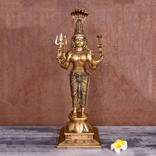 Brass Karumari Amman Superfine Statue (25 Inch)