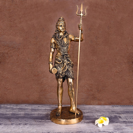 Brass Standing Shiva Statue (26 Inch)