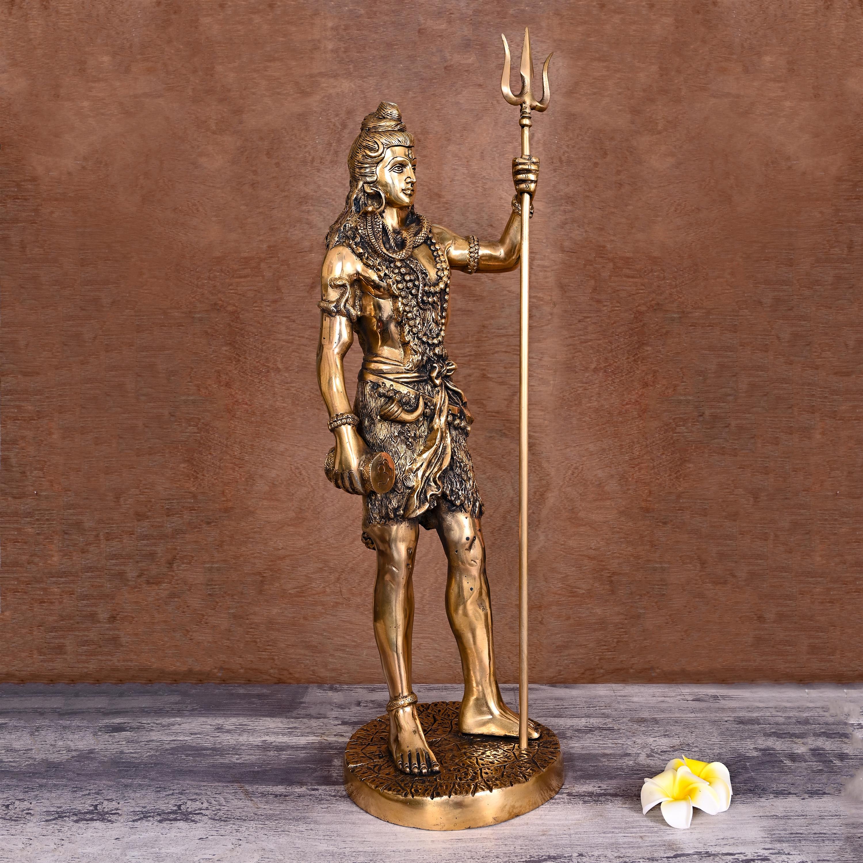 Brass Standing Shiva Statue (26 Inch)
