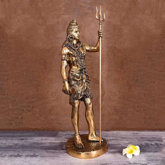 Brass Standing Shiva Statue (26 Inch)